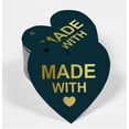thumbnail image 2 of Inkdotpot Pack Of 100 Made With Love Wedding Favor Paper Tags Craft Real Gold Foil Hang Tags, 2 of 6
