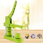 VEVORbrand Badge Button Press 25mm Button Press Machine with 500 Sets of Components and 1 Circle Cutter, Green Button Badge Maker Machine for Arts