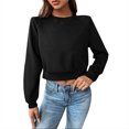thumbnail image 1 of Gibobby Sudadera oversize mujer Sudadera de forro polar de manga larga para mujer(Negro,CH), 1 of 5