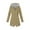 Khaki, variant on WTOBBY Women Solid Stripe Mid-Length Waterproof Sun Protective Outdoor Sports Rain Jacket with Single Zipper, Windproof Hooded Design,Army Green L