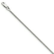 Primal Silver Sterling Silver 1.75mm Curb Chain Bracelet