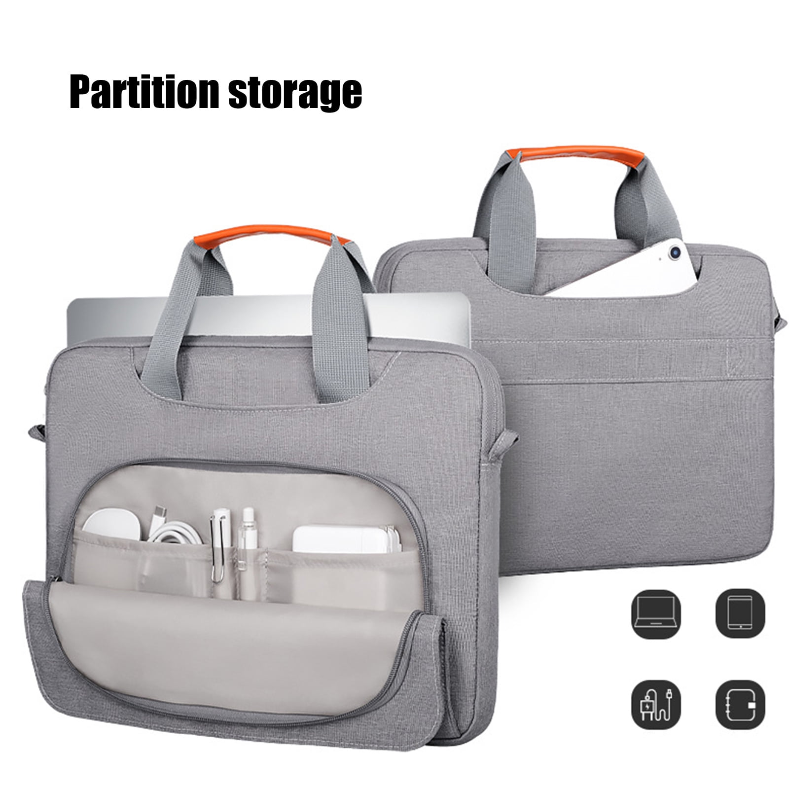 Water Resistant Polyester Computer Bag Protective Carrying Case with Shoulder Straps for 13.3 17.3inch Laptops