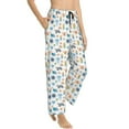 thumbnail image 2 of Naloa Undersea Animals Print Women’s Ultra-Soft Comfy Pajama Lounge Pants with Pockets & Drawstring, 2 of 8