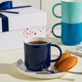 thumbnail image 2 of Sweese - Tazas de caf&eacute; apilables &ndash; Tazas de porcelana de 10 onzas para bebidas de caf&eacute; especiales, capuchino, caf&eacute; mocha, latte y t&eacute;, juego de 6,, 2 of 6
