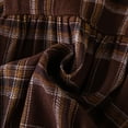 thumbnail image 7 of Xyant Infant Baby Boy Girl Plaid Romper Baby Sweatshirt Long Sleeve Romper Ruffle Festival Clothes Fall Winter Outfits (Coffee,0-3 Months), 7 of 7
