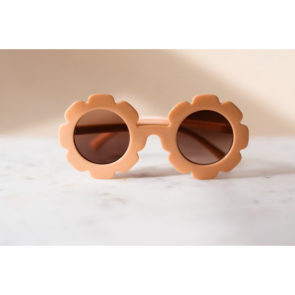 Toddler Sunglasses, Kids Sunglasses, Retro Kids Sunglasses, Daisy Sunglasses, Flower Sunglasses - Peach