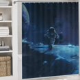thumbnail image 5 of Space Astronaut 4 Piece Shower Curtain Sets, Non-Slip Rugs, Toilet Lid Cover And Bath Mat, for Bathroom Decor Set, 72" X 72", 5 of 8