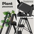 thumbnail image 2 of 3 Step Ladder,Aluminum Lightweight Folding 3 Step Stool with Anti-Slip Wide Pedal, 330lbs Capacity Step Ladder for Household,Kitchen,Office -, 2 of 16