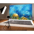 thumbnail image 2 of ABPHOTO Polyester 7x5ft Undersea World Backdrop Golden Castle Bubble Blue Sea Backdrops for Photography Fish Plants Summer Ocean Photo Background Kids Adults Portraits Studio Props, 2 of 4