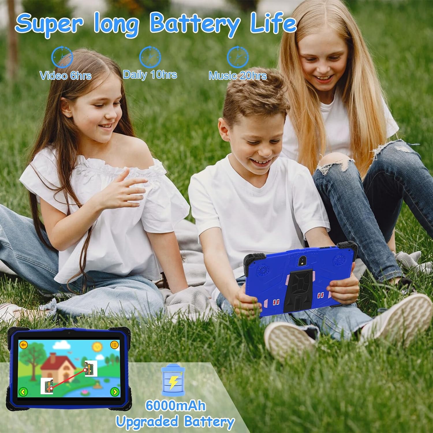10.1 inch Android 13 Tablets 8GB+64GB Quad Core Tablet, IPS Screen, 8.0 MP Camera, Wi-Fi, Bluetooth, GPS, FM Tablet PC Black