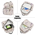 thumbnail image 5 of FORMRS Mini Backpack Purse for Women Quilted Travel Daypack Casual Shoulder Bag, Purple Watercolor Seashells, 5 of 7