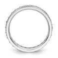 thumbnail image 2 of 14K White Gold Ring Band Eternity Diamond Round Polished Vintage 1ct , Size 5, 2 of 5