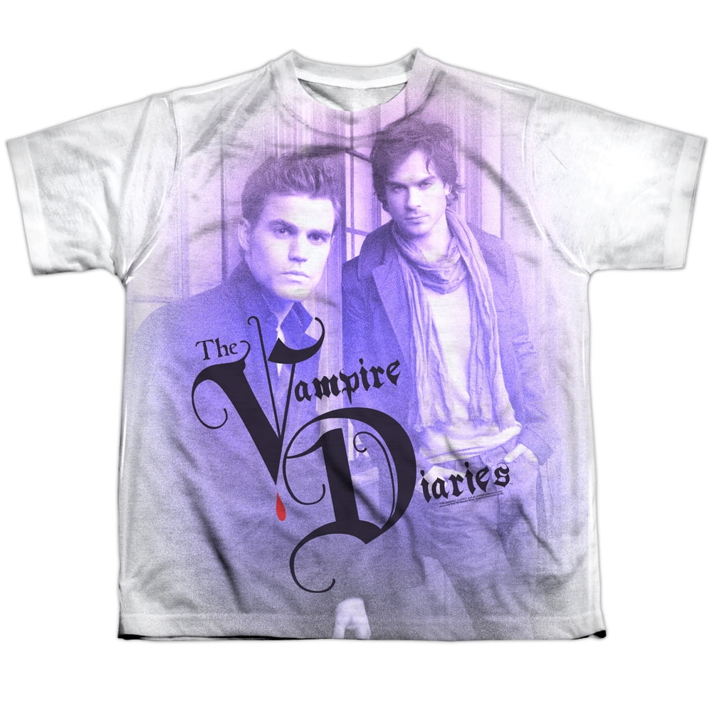 Trevco Vampire Diaries Stefan And Damon Officially Licensed Sublimation Youth T Shirt Walmart Com Walmart Com - roblox vampire shirt