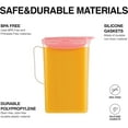 thumbnail image 5 of AllWays Plaza Aqua Fridge Door Water Jug with Handle BPA Free Plastic Pitcher with Flip Top Lid Perfect for Making Teas and Juices, 2 Quarts, Pink, 5 of 13