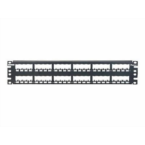 Panduit CP48BLY Mini-Com All Metal Shielded Modular Patch Panel - Patch Panel - Black - 2U - 19 Inch - 48 Ports