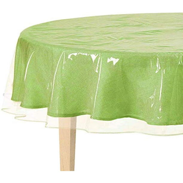 Bnyd Clear Plastic Tablecloth Protector Table Cloth Vinyl 70 Round Com Bnyd Clear Plastic Tablecloth Protector, Round Clear Vinyl Table Covers