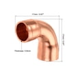 thumbnail image 2 of Uxcell 90 Degrees Elbow Copper Pipe Fitting Brazing Connection 1/4 Inch ID for HVAC Cooling Equipment, Pack of 8, 2 of 5