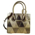 thumbnail image 2 of Michael Kors 30H7MM9M6K-710 Mercer Metallic Patchwork Leather Crossbody Bag, Gold, 2 of 5