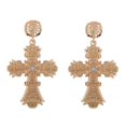 thumbnail image 1 of Pendientes de cruz grande, pendientes colgantes de color barroco para mujeres, adolescentes, niñas, regalos de fiesta de bar, material respetuoso con el medio ambiente, 1 of 5