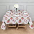 thumbnail image 3 of Pink Cow Strawberry Jam Pattern Square Tablecloth,Waterproof Square Table Cover,Wipeable Spillproof Washable Table Cover for Home Kitchen Party Decor 52"x52"(132x132cm), 3 of 6