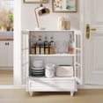thumbnail image 4 of TrumanPick Sideboard Buffet Cabinet with Glass Doors & Drawer - 36" Kitchen Pantry Storage Cabinet for Dining Room, Living Room Coffee Bar,White, 4 of 12