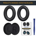 thumbnail image 6 of Replacement Earpads Cushions for Bose QuietComfort 35 (QC35) & Quiet Comfort 35 II (QC35 ii) Headphones, Ear Pads with Softer Leather, Noise Isolation Foam, Added Thickness (Black), 6 of 8