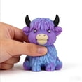 thumbnail image 5 of Roiihwy High Land Cow Squish Toys, Slow Rebound Squeeze Stress Balls, Purple, 3.15", Stress Relief Sensory Toys(Foam), 5 of 6