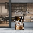 thumbnail image 4 of Heavy Duty A-Frame Sidewalk Sign 24x41.3 Inch, Slide-In Folding Metal Frame for Outdoor Advertising for Cafes, Retail Stores, Sidewalk Promotions(C), 4 of 9