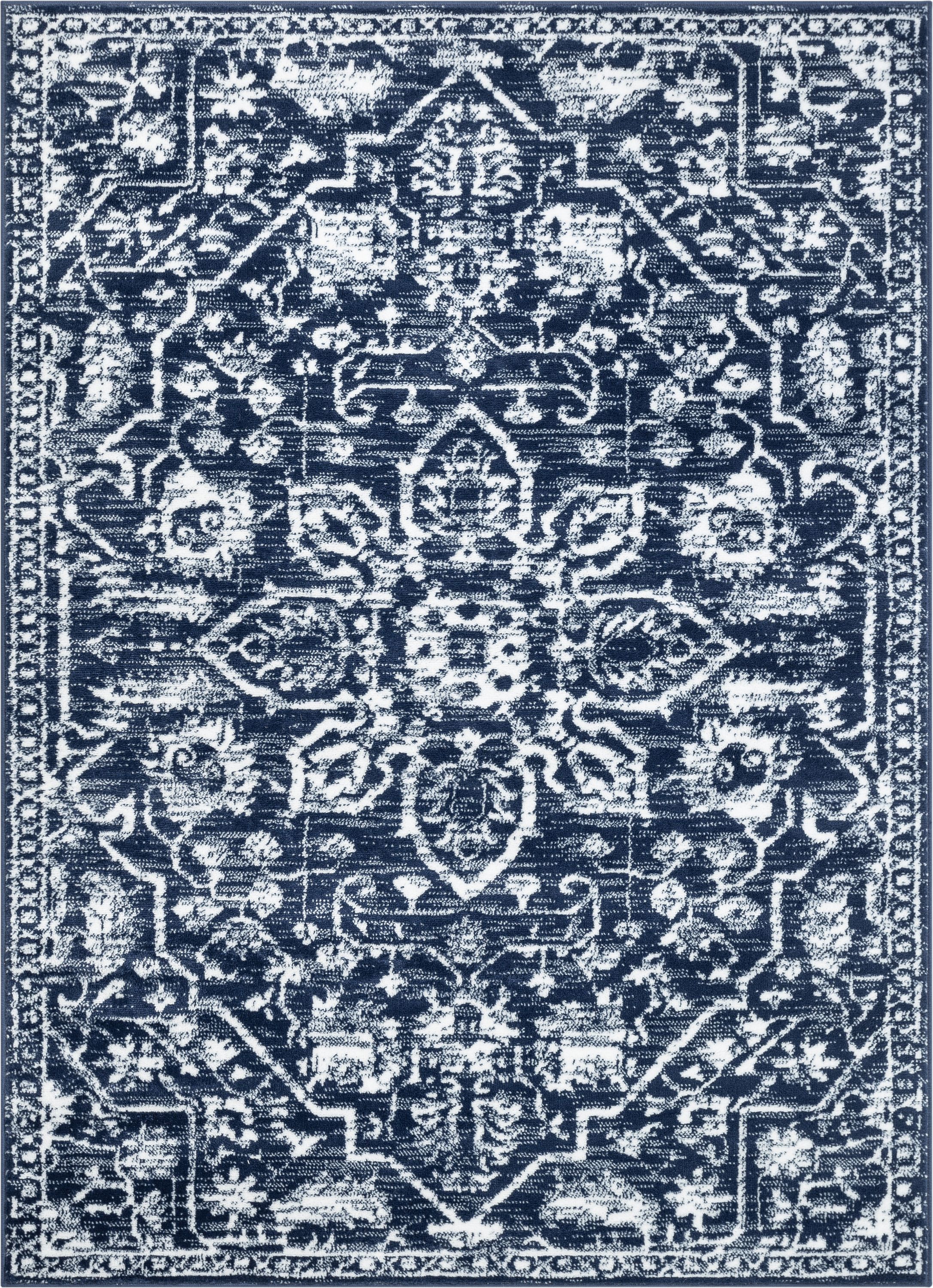 Well Woven Dazzle Disa Vintage Bohemian Oriental Floral Dark Blue 5'3" x 7'3" Area Rug - image 2 of 9