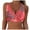 Red, variant on Women Underwire Full Coverage Bikini Top Only Criss Cross Push Up Swim Crop Top Tie Back Bathing Suit(Pink,XXL)