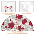 thumbnail image 4 of Picia Leaves And Anemone Flowers In Red Grey Print Christmas Tree Skirt , Christmas Tree Skirt Ornaments for Merry Christmas Holiday Party Decorations Indoor Outdoor-30", 4 of 7