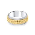 thumbnail image 2 of 14K White & Yellow Gold Two Tone Braided Wedding Band, 2 of 2