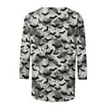 thumbnail image 5 of DailyTrove Women's Halloween Long Sleeve Top, Bat Pattern Print, Casual Fit, Soft Fabric, Halloween Parties & Daily Casual Wear, 5 of 6