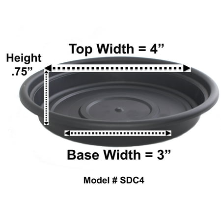 Black Saucer - Bloem Dura Cotta Plant Saucer Tray 4