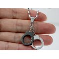 thumbnail image 5 of R.H. Jewelry Stainless Steel Pendant, Handcuff Pendants Necklace Black and White Two Ton Color, 5 of 5