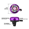 thumbnail image 3 of WIRESTER Purple Bicycle Bell Aluminum Alloy Mini Bike Bell With Ring Horn Accessories for Adults Men Women Kids Girls and Boys - Y2K High-Teen Records, 3 of 6