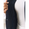 thumbnail image 5 of DARING DIVA Women's Stylish Vest Tops Linen Striped Business Waistcoat M Navy Blue, 5 of 7