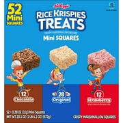 Pack of 2 Rice Krispies Treats Variety Pack Mini Marshmallow Snack Bars, 20.1 oz, 52 ct (Package May Vary)