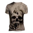 thumbnail image 3 of Camiseta de manga corta con estampado gráfico y bordado para hombre, de moda, para primavera y verano, de manga corta, estampada, 3 of 3