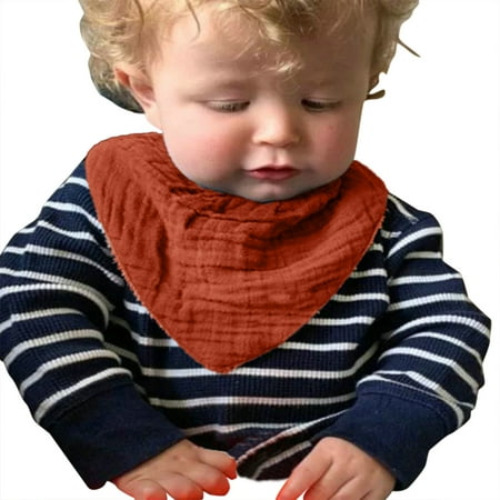 

Babys Boys Girls Towel Cloth Baby Bibs Baby Crepe Double Absorbent Solid Colour Spit Rags for Babies Super Soft
