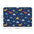 thumbnail image 5 of Dark Blue Dinosaurs ROAR Pattern Flannel Non Slip Door Rugs,Washable Door Mats Indoor,Decorative Door Mats,Dirt-Resistant and Absorbent Doormat for Entrance,Bedroom,Kitchen,Bathroom,23.5x16in(60x40cm), 5 of 5