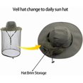 thumbnail image 3 of Bee Keeping Beekeeper Veil hat gnats Insect Bug Mosquito Fishing Gardening Cap with Head net Netting mesh Hood for Men Women 1Pack, 3 of 7