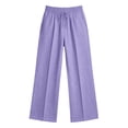 thumbnail image 4 of 3-4 Years Teen Girls Teenager Casual Trousers Long Wide Leg Jogging Bottoms Kids Baggy Wide Leg Pants Jogger Trousers for Fall and Winter Purple Sweatpants, 4 of 4