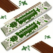 Peppermint Incense Sticks - Total 120 Insence-Sticks - 6 Packs of 20 Insense - Inciensos - Inscents - Natural Non Toxic Ingredients - Incents - Incence - Inscense - Insents