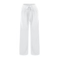 thumbnail image 6 of snilers Women Wide Leg Palazzo Pants Summer High Waist Flowy Casual Trousers Loose Lounge Beach Travel Vacation Pants, 6 of 6
