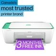 thumbnail image 4 of HP DeskJet 2842e Wireless All-in-One Colour Inkjet Printer, Scanner, Copier, 3 months free ink (Aurora Green), 4 of 9