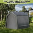 thumbnail image 6 of Telyswee Outdoor Storage Shed, Portable Shed, Heavy Duty Waterproof Carport with Roll-up Zipper Doors for Motorcycle, Bike, Gardening Tools, 6 of 7