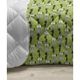 thumbnail image 3 of Flowers Down Alternative Comforter, Romantic Flora Buds Bouquets in the Garden Botanical Flourishing Branches, Microfiber Quilt for All Season, 5 Sizes, Lime Green Magenta, by Ambesonne, 3 of 3