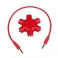 thumbnail image 1 of 2PCS Mix Colors 3.5mm Snowflake Shape 5 Way Stereo Audio Splitter Jack Earphone Headphone Adapter, 1 of 10