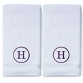 thumbnail image 2 of Monogrammed Hand Towels for Bathroom Kitchen Makeup | Personalized Gift for Wedding-Bridal | Classic Font Custom Luxury Turkish Towel | Spa Collection, Oversized, 16 X 30 Inch, Set of 2, 2 of 3